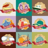 Vintage Summer Icon Pack vector illustration Vintage Summer Icon Pack vector illustration