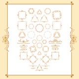 Vintage syle calligraphic set of borders, underscores, scrolling elements, ornate headpiece, page decor, dividers, book Royalty Free Stock Photos Vintage syle calligraphic set of borders, underscores, scrolling elements, ornate headpiece, page decor, dividers, book Royalty Free Stock Photos