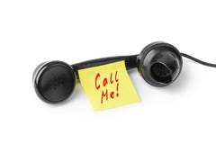 Vintage telephone and paper Call me Stock Images Vintage telephone and paper Call me Stock Images