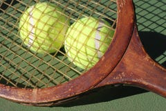 Vintage Tennis Racquet And Balls Closeup Royalty Free Stock Image Vintage Tennis Racquet And Balls Closeup Royalty Free Stock Image