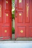 Vintage wood red door open royalty free stock photography Vintage wood red door open royalty free stock photography