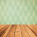 Vintage wooden planks over bokeh green background stock image Vintage wooden planks over bokeh green background stock image