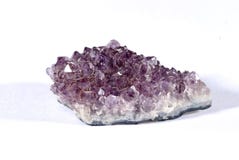 Violet Crystals Set On White Royalty Free Stock Image