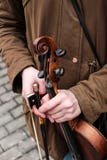 The violin in the hands of violunist royalty free stock image The violin in the hands of violunist royalty free stock image