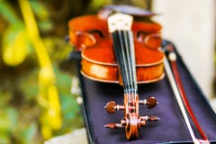 Violon en bois classique dans weding illustration stock Violon en bois classique dans weding illustration stock