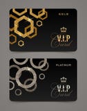 VIP golden and platinum card stock illustration VIP golden and platinum card stock illustration