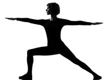 Virabhadrasana 2 warrior postion yoga woman royalty free stock photography Virabhadrasana 2 warrior postion yoga woman royalty free stock photography