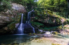 Virje-Wasserfall 1, Slowenien lizenzfreies stockfoto Virje-Wasserfall 1, Slowenien lizenzfreies stockfoto