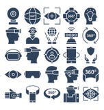 Virtual Reality Vector icons pack that can be easily modified or edit stock illustration Virtual Reality Vector icons pack that can be easily modified or edit stock illustration