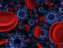 Virus and blood cells A