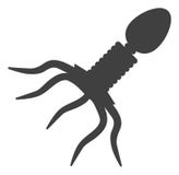 Raster Virus Structure Icon vector illustration Raster Virus Structure Icon vector illustration