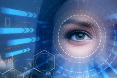 Visage de femme, hud bleu photo stock Visage de femme, hud bleu photo stock