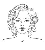Visage de jeune femme Coiffure de mode illustration de vecteur Visage de jeune femme Coiffure de mode illustration de vecteur