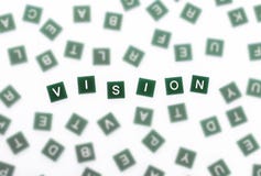Vision - Clear Letters Against Blurred royalty free stock photos Vision - Clear Letters Against Blurred royalty free stock photos