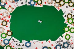 Visión desde arriba con el espacio de la copia Maqueta de la disposición de la plantilla de la bandera para el casino en línea Ta ilustración del vector Visión desde arriba con el espacio de la copia Maqueta de la disposición de la plantilla de la bandera para el casino en línea Ta ilustración del vector