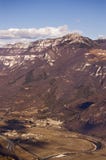 Vista aerea della valle di Adige - Italia immagine stock Vista aerea della valle di Adige - Italia immagine stock