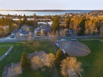 Vista aerea di area di Kirkland Residential immagine stock libera da diritti Vista aerea di area di Kirkland Residential immagine stock libera da diritti