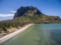 Vista aerea: Le Morne Brabant immagine stock Vista aerea: Le Morne Brabant immagine stock