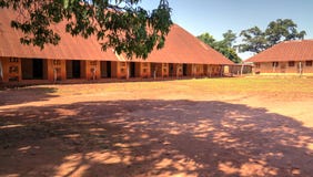 Vista ai palazzi reali di Abomey, Benin fotografie stock Vista ai palazzi reali di Abomey, Benin fotografie stock