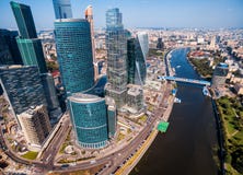 Vista aérea de la Moscú-ciudad imágenes de archivo libres de regalías Vista aérea de la Moscú-ciudad imágenes de archivo libres de regalías