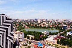 Vista da cidade de Krasnodar imagem de stock Vista da cidade de Krasnodar imagem de stock