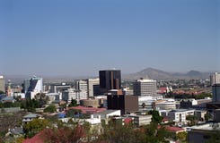 Vista da cidade, Windhoek, Namíbia imagens de stock royalty free Vista da cidade, Windhoek, Namíbia imagens de stock royalty free