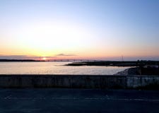 Vista da ponte da ilha de Oleron fotografia de stock Vista da ponte da ilha de Oleron fotografia de stock