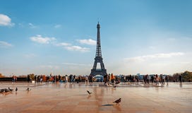 Vista da torre Eiffel do Trocadero fotografia de stock royalty free Vista da torre Eiffel do Trocadero fotografia de stock royalty free