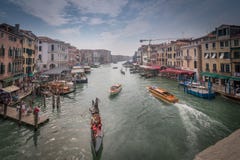 Vista dal ponticello di Rialto fotografie stock libere da diritti Vista dal ponticello di Rialto fotografie stock libere da diritti