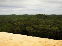 Vista dalla cima della duna di Pilat, Francia fotografie stock libere da diritti Vista dalla cima della duna di Pilat, Francia fotografie stock libere da diritti