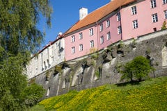 Vista de casas en la colina de Toompea Ciudad vieja, Tallinn, Estonia imagenes de archivo Vista de casas en la colina de Toompea Ciudad vieja, Tallinn, Estonia imagenes de archivo
