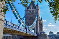 Vista del primo piano del ponte della torre a Londra, Inghilterra immagini stock libere da diritti Vista del primo piano del ponte della torre a Londra, Inghilterra immagini stock libere da diritti
