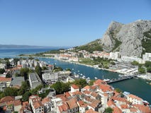 Vista della bocca di Cetina fotografia stock Vista della bocca di Cetina fotografia stock