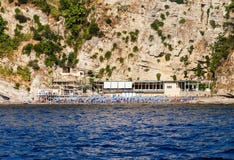 Vista della costa in Vico Equense Fotografia Stock Vista della costa in Vico Equense Fotografia Stock