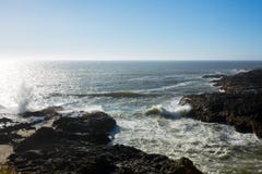 Vista della linea della costa dell'Oregon fotografie stock libere da diritti Vista della linea della costa dell'Oregon fotografie stock libere da diritti