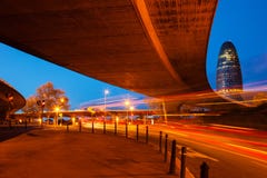 Vista di sera di Barcellona fotografia stock libera da diritti Vista di sera di Barcellona fotografia stock libera da diritti