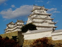 Vista do castelo maravilhoso de Himeji em Jap?o imagens de stock royalty free Vista do castelo maravilhoso de Himeji em Jap?o imagens de stock royalty free