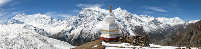 Vista panoramica della gamma di Annapurna Immagine Stock Libera da Diritti Vista panoramica della gamma di Annapurna Immagine Stock Libera da Diritti