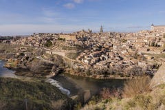 Vista panorámica de la ciudad de Toledo Spain fotografía de archivo libre de regalías Vista panorámica de la ciudad de Toledo Spain fotografía de archivo libre de regalías