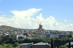 Vista panorâmica da cidade velha de Tbilisi, 2018 novos fotos de stock royalty free Vista panorâmica da cidade velha de Tbilisi, 2018 novos fotos de stock royalty free