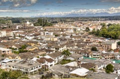 Vista sopra Popayan, Colombia fotografia stock libera da diritti Vista sopra Popayan, Colombia fotografia stock libera da diritti