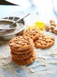 Vista superiore dell'insieme di prodotto per la cottura dei biscotti Immagini Stock Vista superiore dell'insieme di prodotto per la cottura dei biscotti Immagini Stock