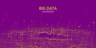 Visualización grande de los datos de la onda 3D Análisis Infographic stock de ilustración Visualización grande de los datos de la onda 3D Análisis Infographic stock de ilustración