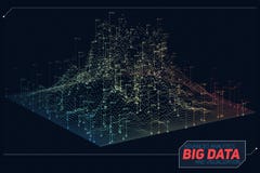 Visualização grande abstrato dos dados 3D do vetor Projeto estético do infographics futurista Complexidade visual da informação ilustração royalty free Visualização grande abstrato dos dados 3D do vetor Projeto estético do infographics futurista Complexidade visual da informação ilustração royalty free