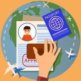 Visumsstempeln Pass oder Visumsantrag Reiseimmigrationsstempel, Vektorillustration stock abbildung Visumsstempeln Pass oder Visumsantrag Reiseimmigrationsstempel, Vektorillustration stock abbildung
