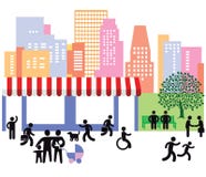 Vita di città illustrazione di stock Vita di città illustrazione di stock