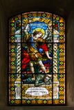 Vitral en la iglesia ortodoxa servia de la ascensión santa del señor en la ciudad de Subotica, Serbia Fotos de archivo libres de regalías Vitral en la iglesia ortodoxa servia de la ascensión santa del señor en la ciudad de Subotica, Serbia Fotos de archivo libres de regalías