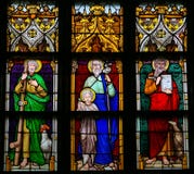 Vitral - San Pedro, Saint Joseph y San Juan la Eva Fotografía de archivo Vitral - San Pedro, Saint Joseph y San Juan la Eva Fotografía de archivo