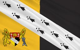 Vlag van de provincie van Norfolk, Engeland stock afbeeldingen Vlag van de provincie van Norfolk, Engeland stock afbeeldingen