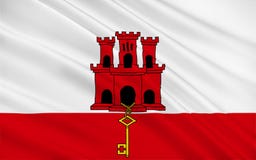 Vlag van Gibraltar stock afbeelding Vlag van Gibraltar stock afbeelding